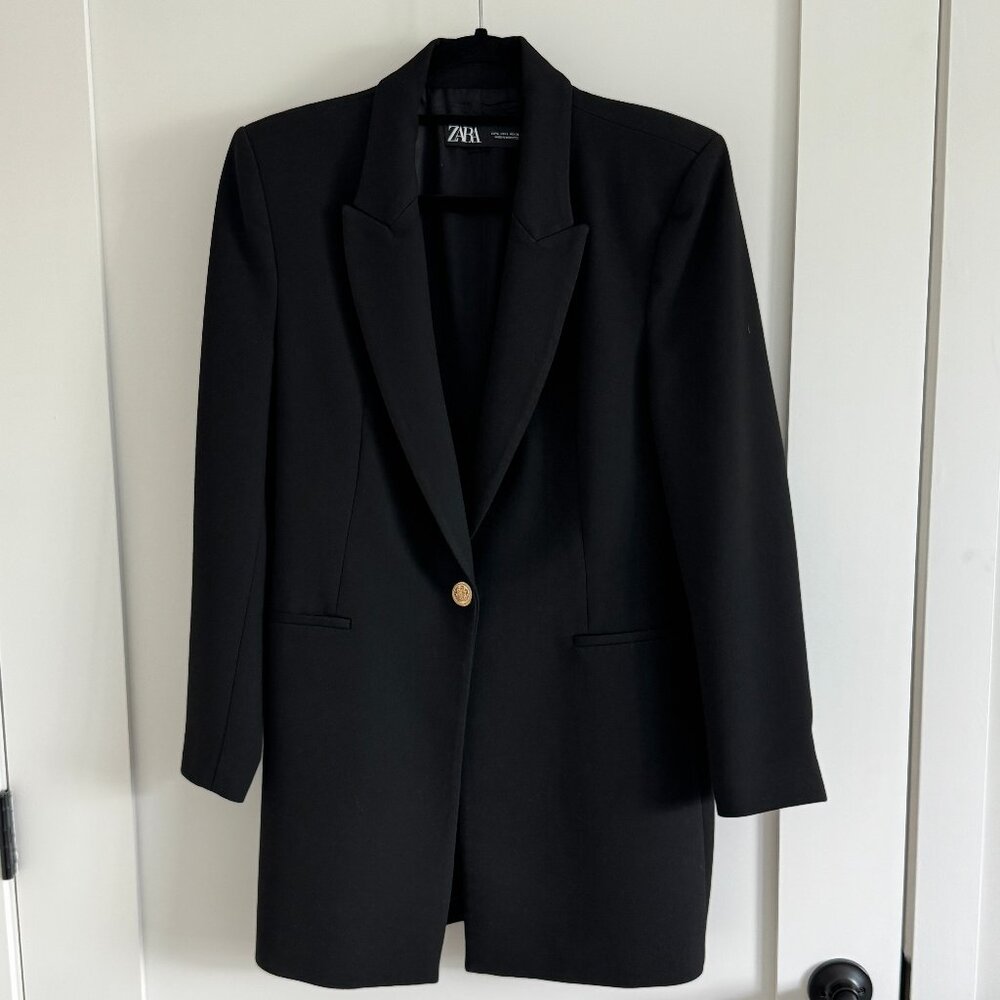 Zara Black Blazer Classic Suit Jacket